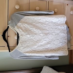 Market and Spruce mixed media Large top